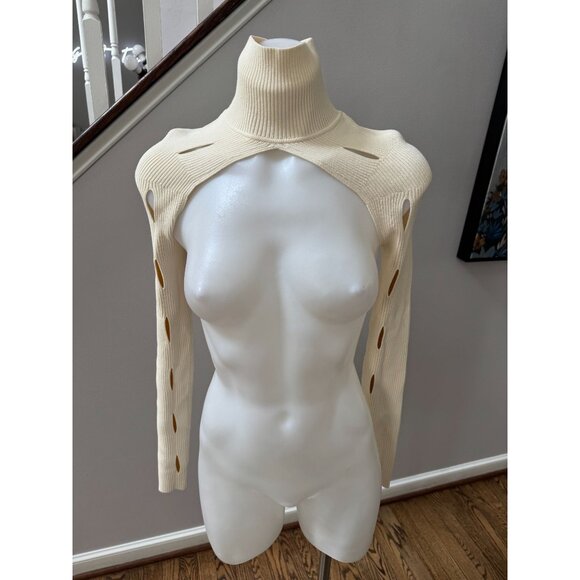 Dion Lee Cream Cowl Neck Sweater - Picture 2 of 5